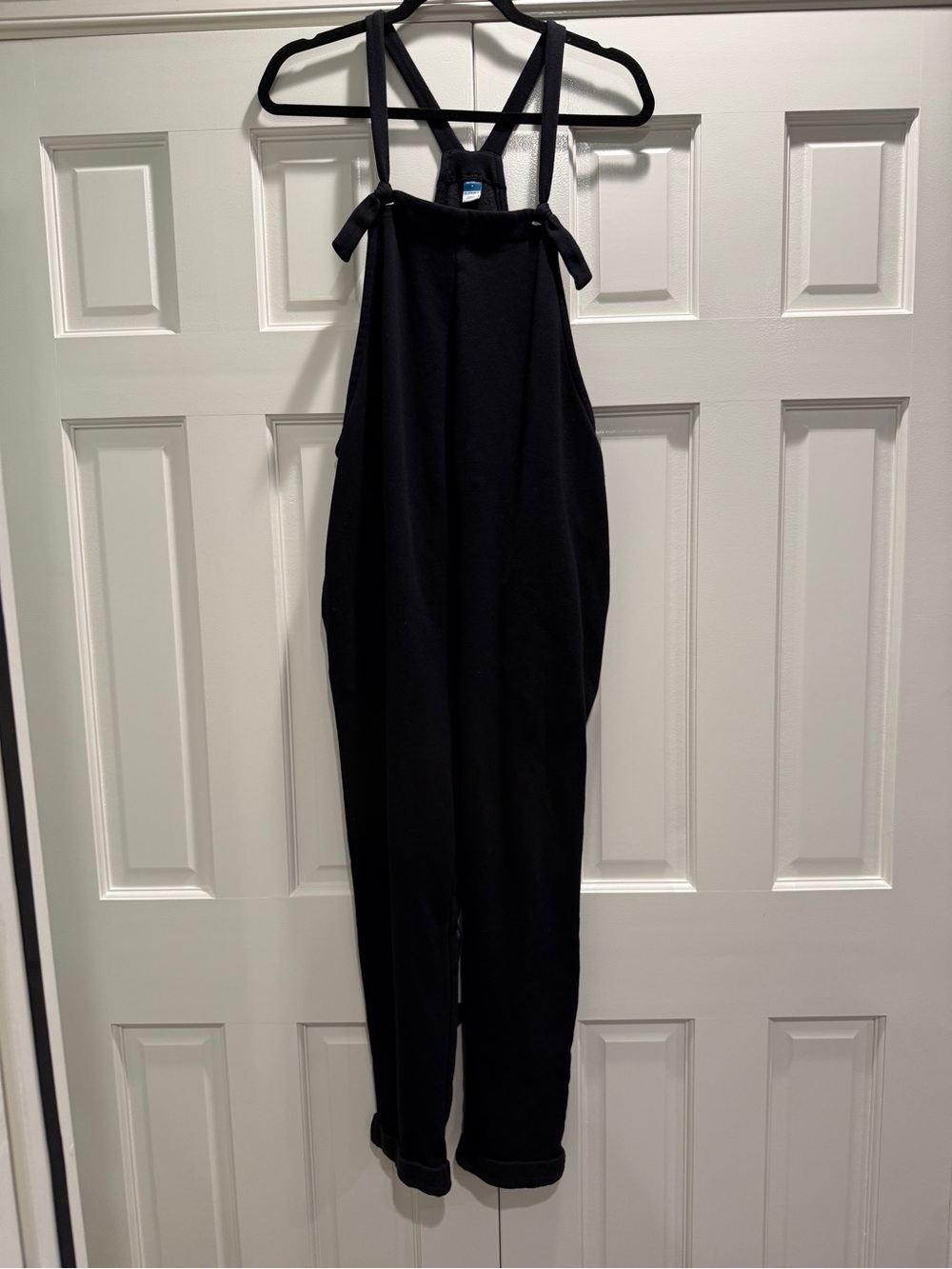 Old Navy maternity Black Strap Jumpsuit with Tie Shoulders